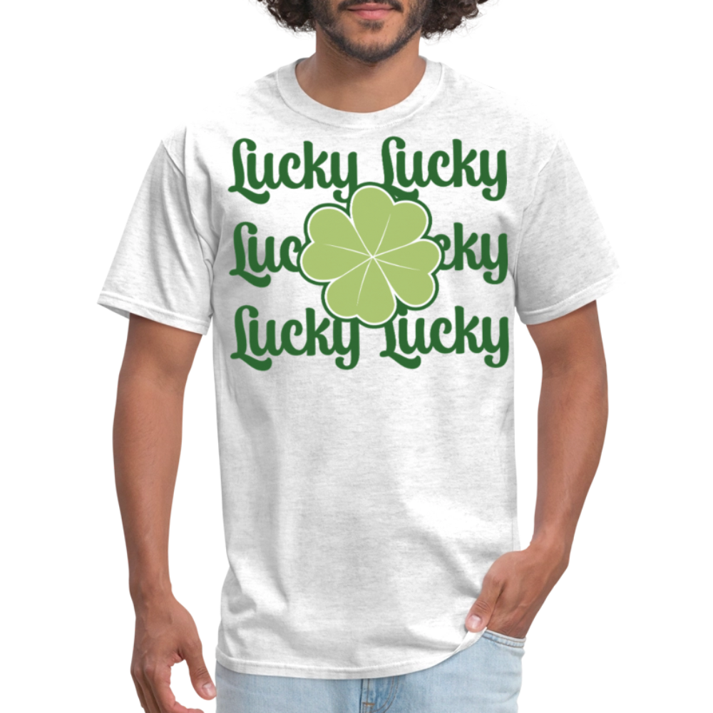 St Patrick’s Day Lucky Clover T-shirt - light heather gray