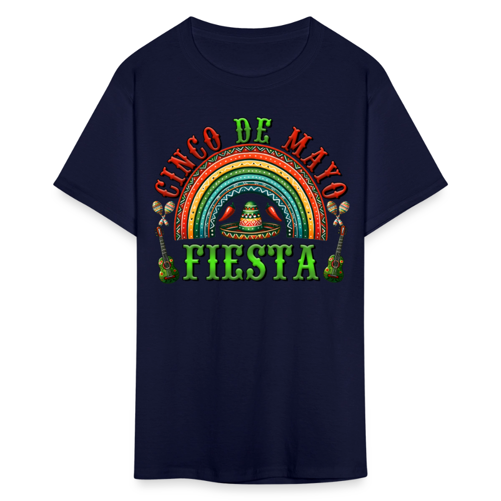 Mexican Culture-inspired Festival Tees Cinco de Mayo Fiesta T-shirt - navy