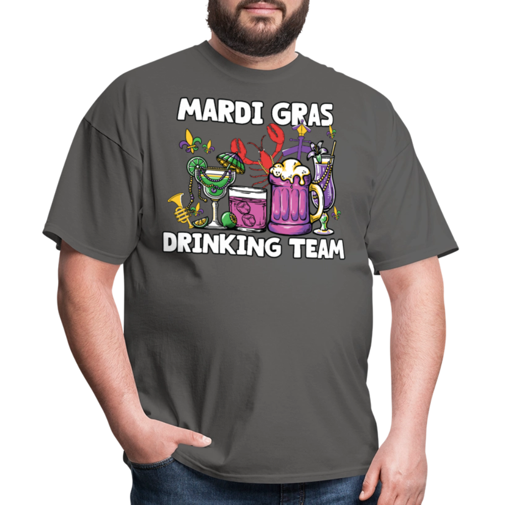 Beer And Cocktail Lover Mardi Gras Tee Mardi Gras Drinking Team T-shirt - charcoal