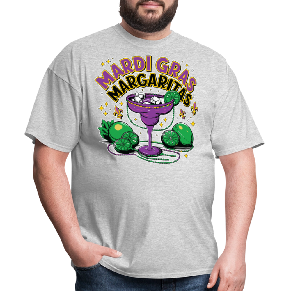 Mardi Gras Margarita Party Tee Funny Mardi Gras Drinking T-shirt - heather gray