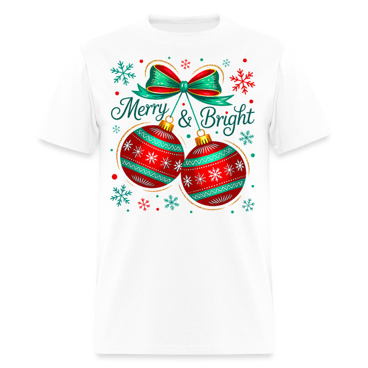 Merry And Bright Christmas T-Shirt - white