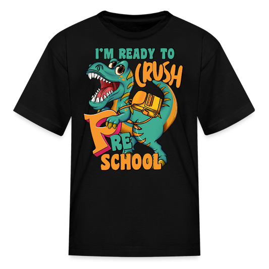 Ready To Crush Preschool Dinosaur T-Shirt - black
