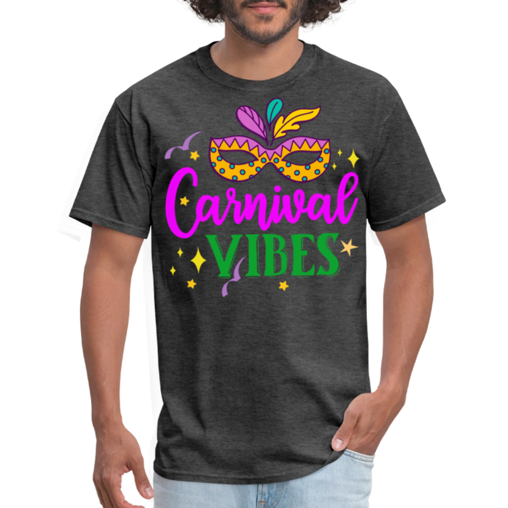 Masquerade Mask Festival Tee Mardi Gras Carnival T-shirt - heather black