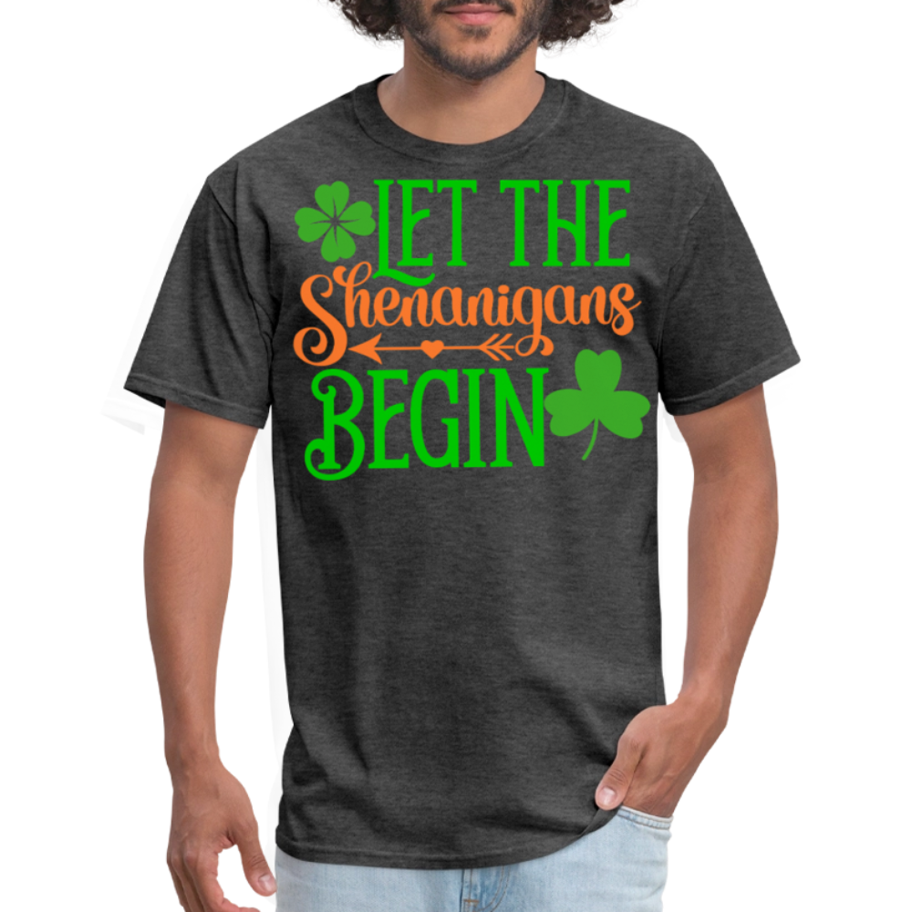 Let The Shenanigans Begin St Patrick’s Day T-shirt - heather black