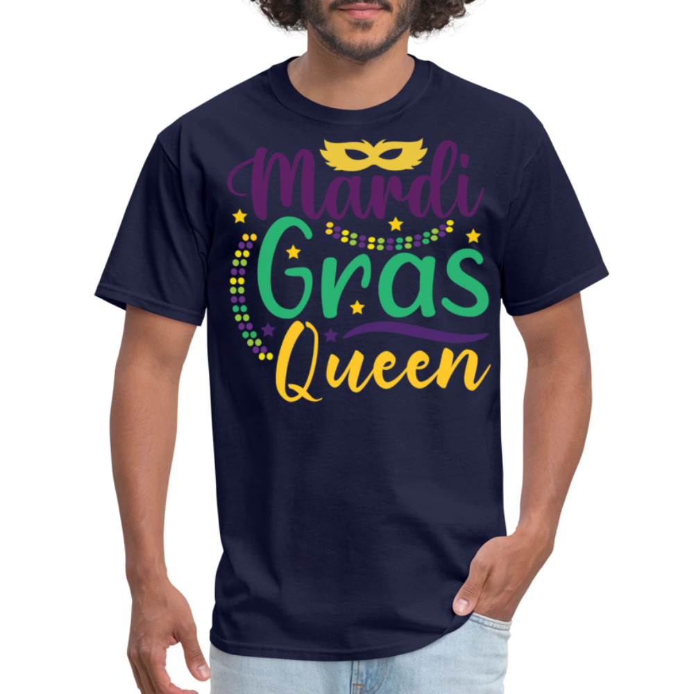 Mardi Gras Queen Tee For Women Masquerade Party T-shirt - navy