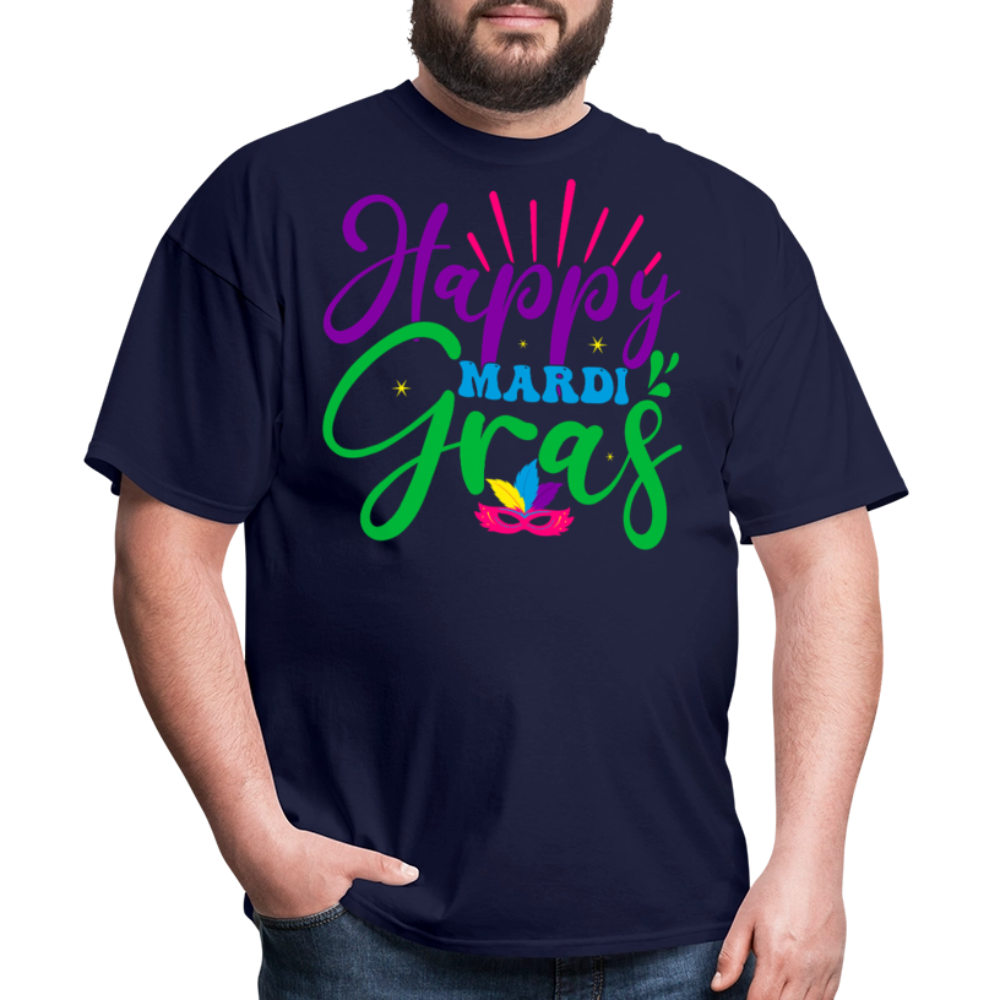 Happy Mardi Gras Party Unisex Classic T-shirt - navy