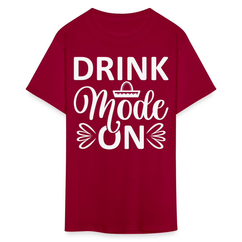 Fiesta Mode On Funny Drinking Party T-Shirt - dark red