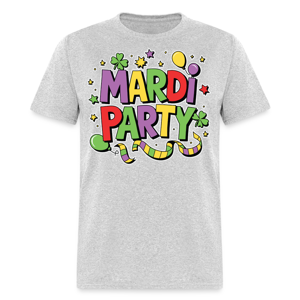 Mardi Gras Party Shirt For Men and Women New Orleans Festival T-shirt - heather gray