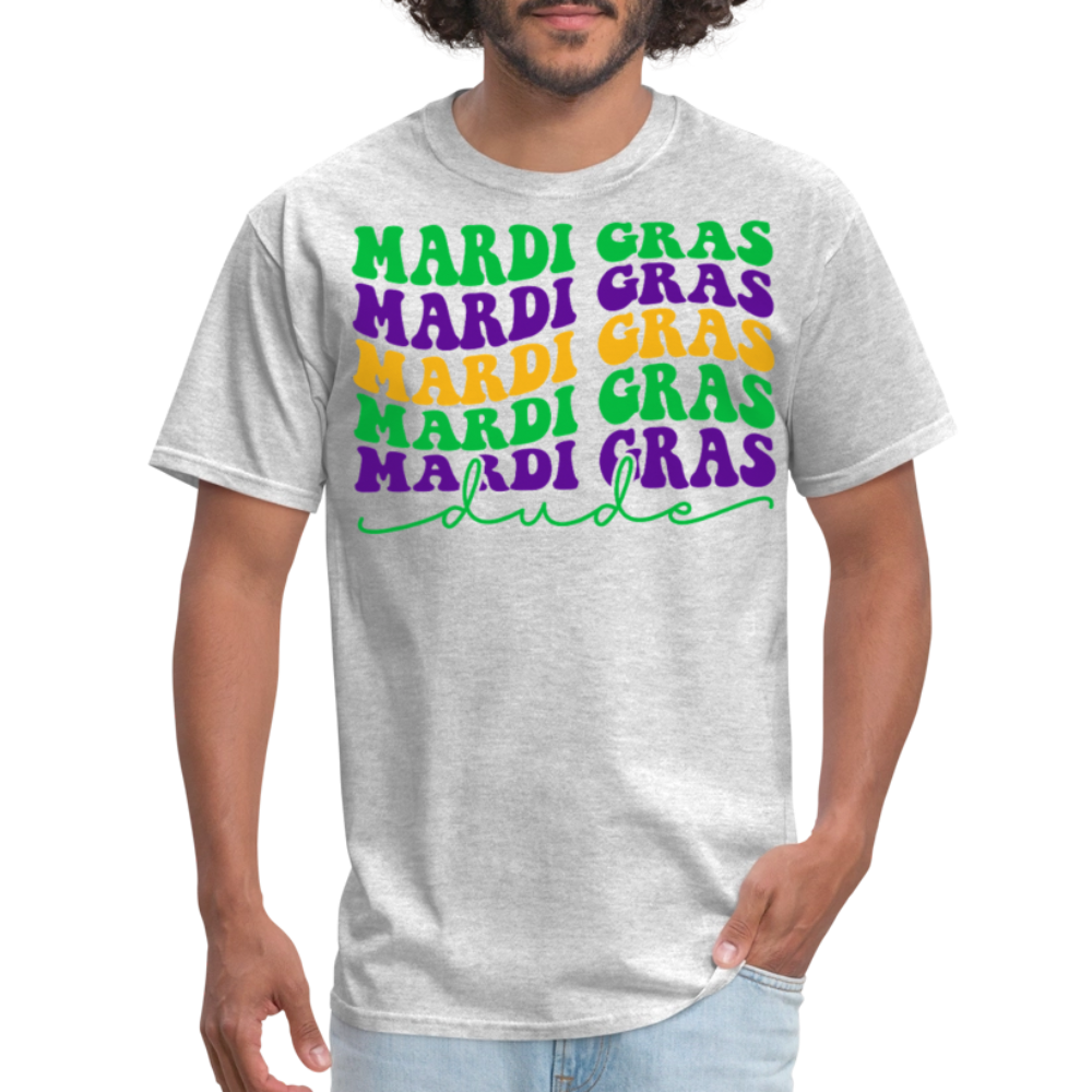 Retro-style Mardi Gras Shirt New Orleans Festival T-shirt - heather gray