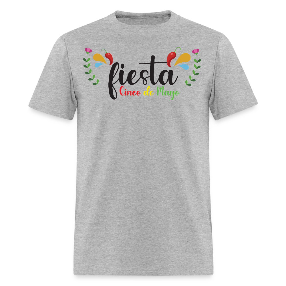 Cute and Festive Cinco De Mayo Fiesta T-shirt - heather gray