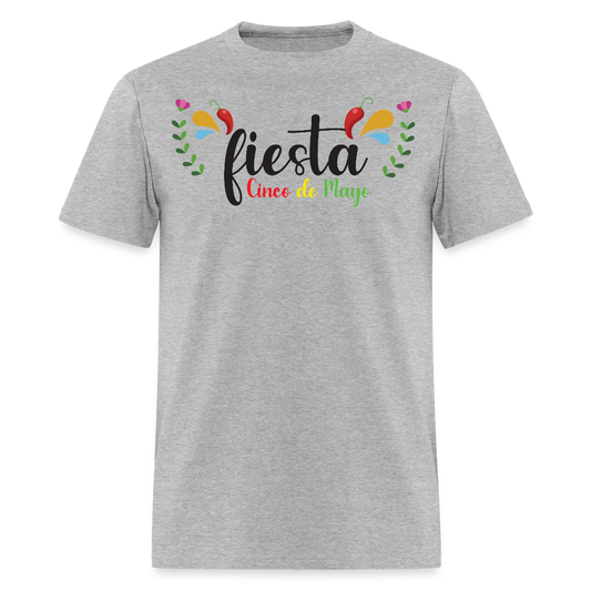 Cute and Festive Cinco De Mayo Fiesta T-shirt - heather gray