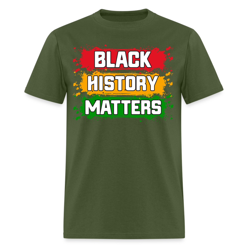 African American Heritage Apparel for Black History Month Unisex T-shirt - military green