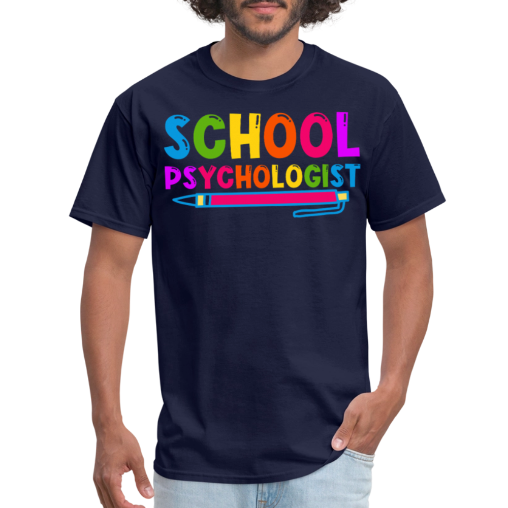 Best Gifts For School Psychologists Mental Health Unisex T-Shirt - navy