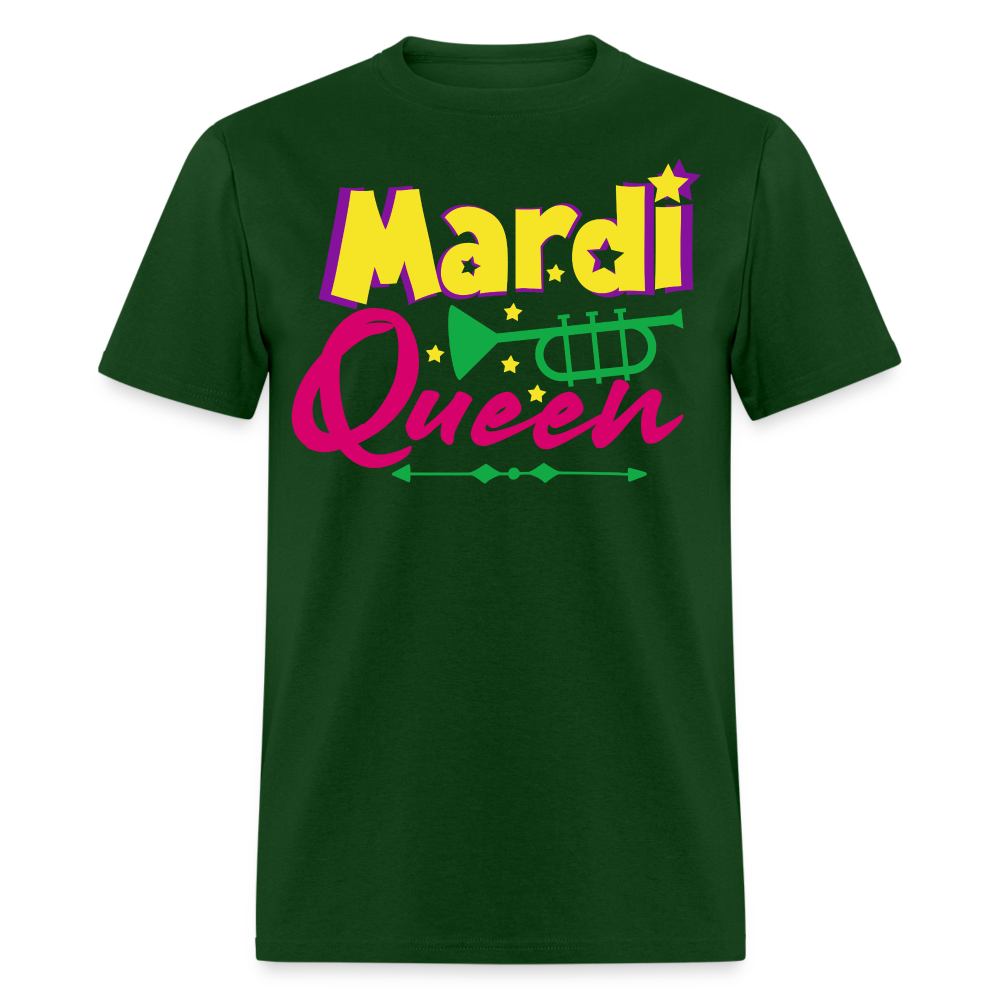 Mardi Gras Queen Shirt For Women Festival T-shirt - forest green