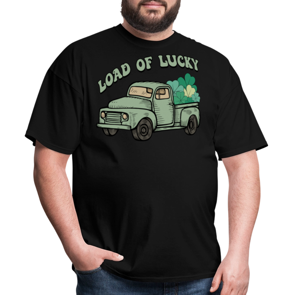 Lucky Truck Shamrock St Paddy’s Design T-shirt - black