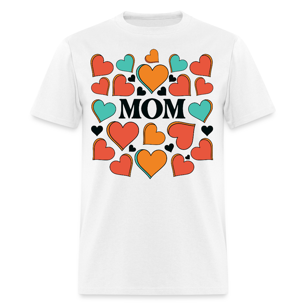 Gift Shirt For Mom With Love Heart Print T-shirt - white