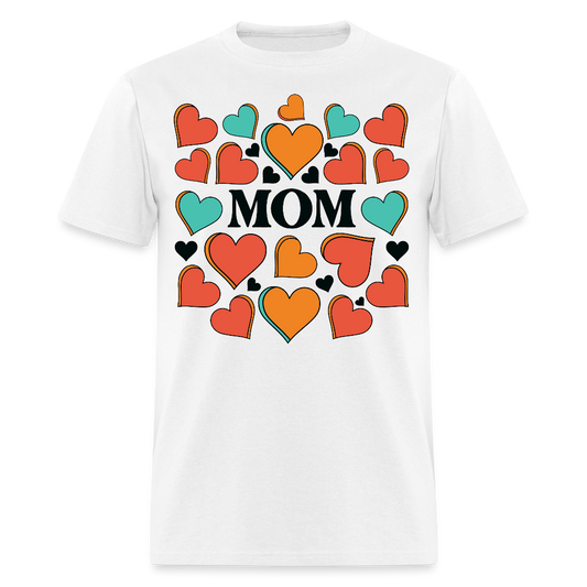 Gift Shirt For Mom With Love Heart Print T-shirt - white