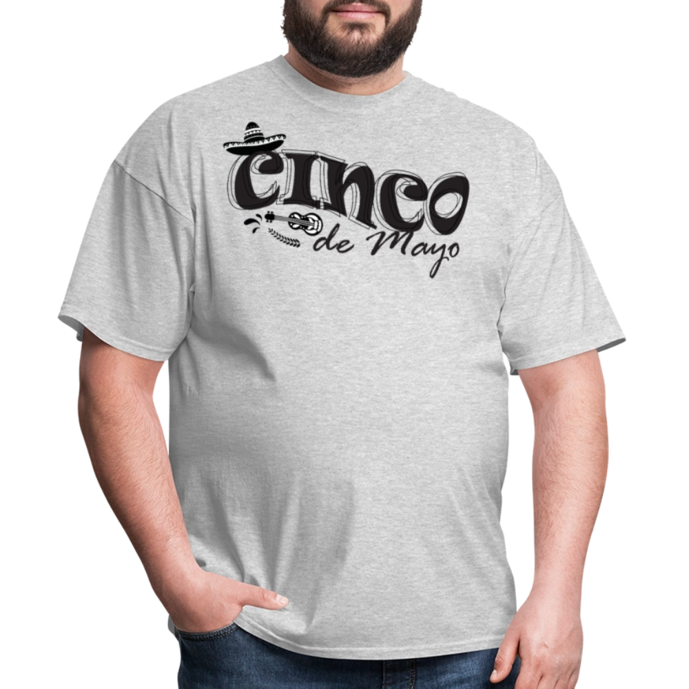 Funny Cinco de Mayo Graphic Tee Mexican Heritage Festival T-shirt - heather gray