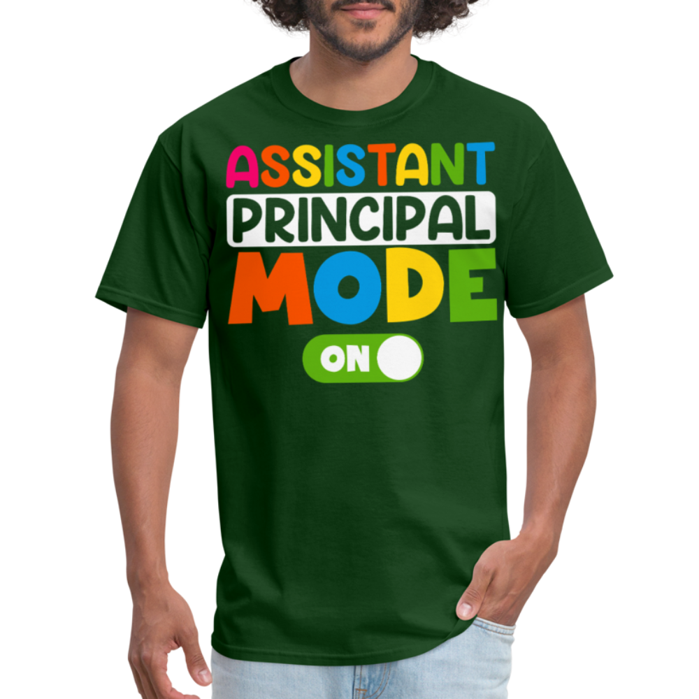 Funny Assistant Principal Shirts For Teachers Principal Mode ON T-shirt - forest green