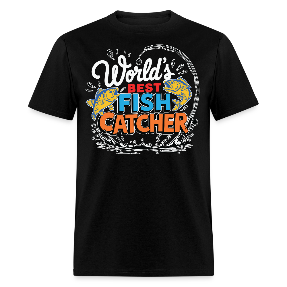 World's Best Fisherman Gift Fish Catchers T-shirt - black