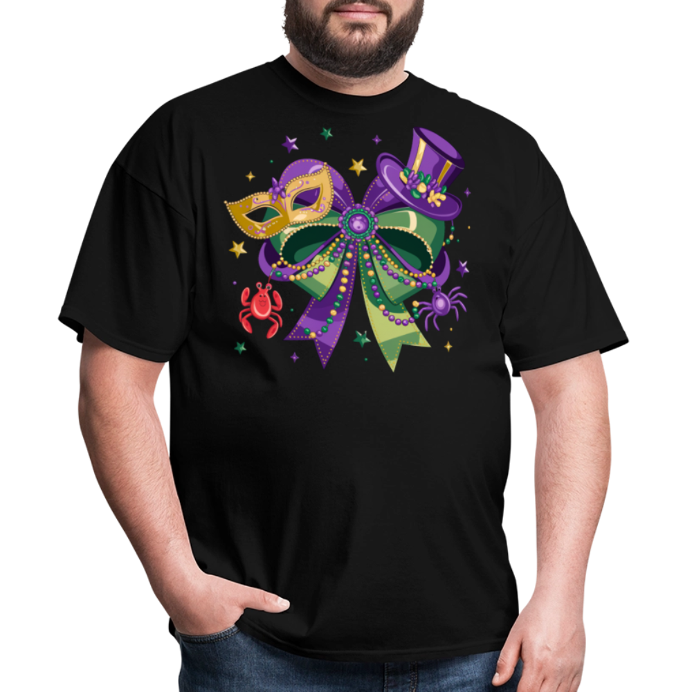 Colorful Masquerade Mask Tee for Fat Tuesday Funny Mardi Gras T-shirt - black