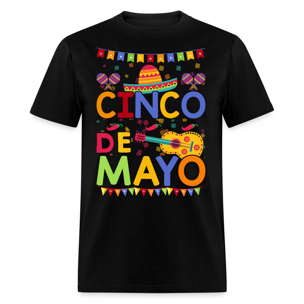 Festive Mexican Party Outfit For Cinco De Mayo T-shirt - black