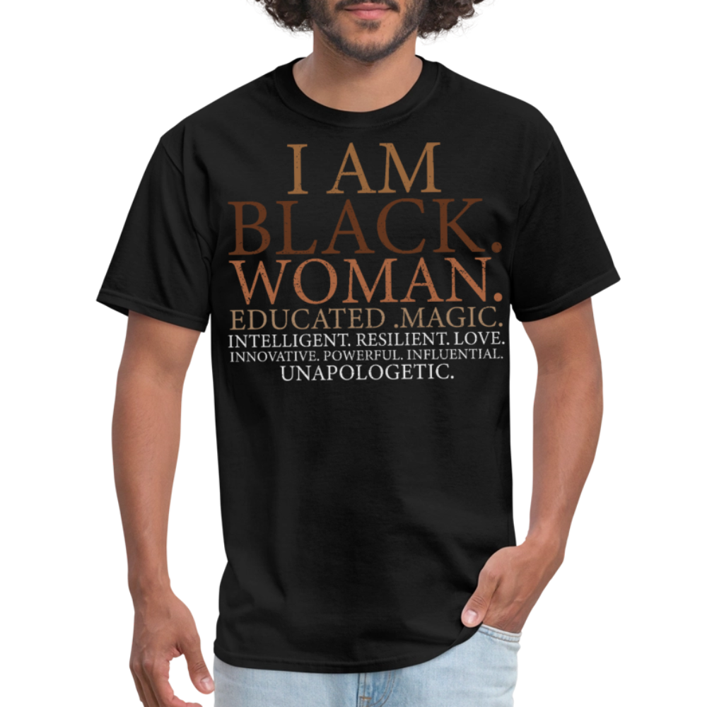 Empowerment Tee for Women Unapologetic Black woman Unisex Classic T-Shirt - black