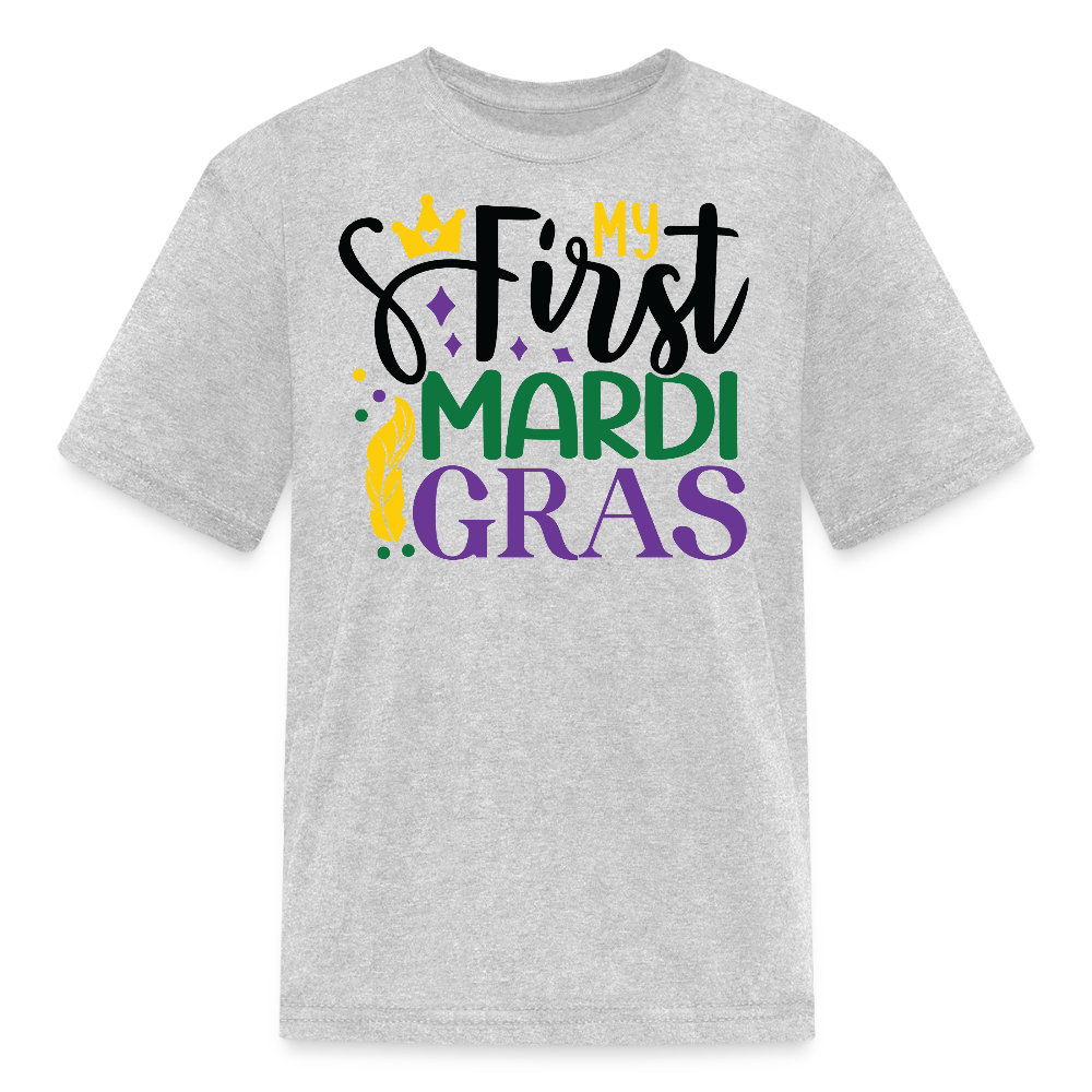 First Mardi Gras Celebration Gift Baby’s First Fat Tuesday T-shirt - heather gray