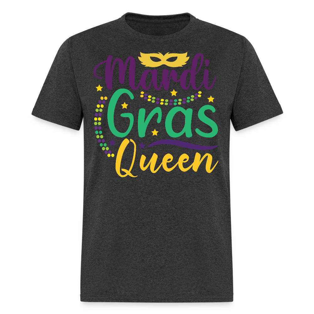 Mardi Gras Queen Tee For Women Masquerade Party T-shirt - heather black