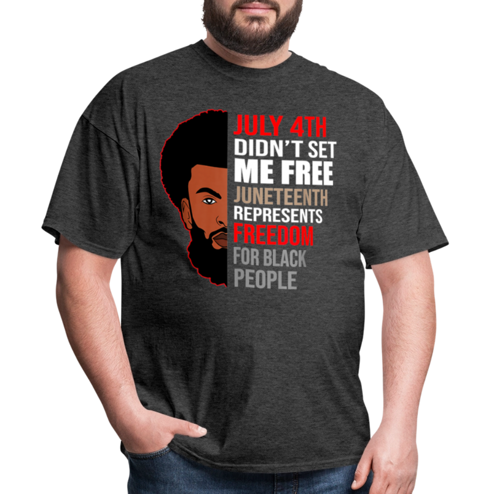 Juneteenth Freedom Shirt for Black history Awareness Pro-Black Activist T-shirt - heather black