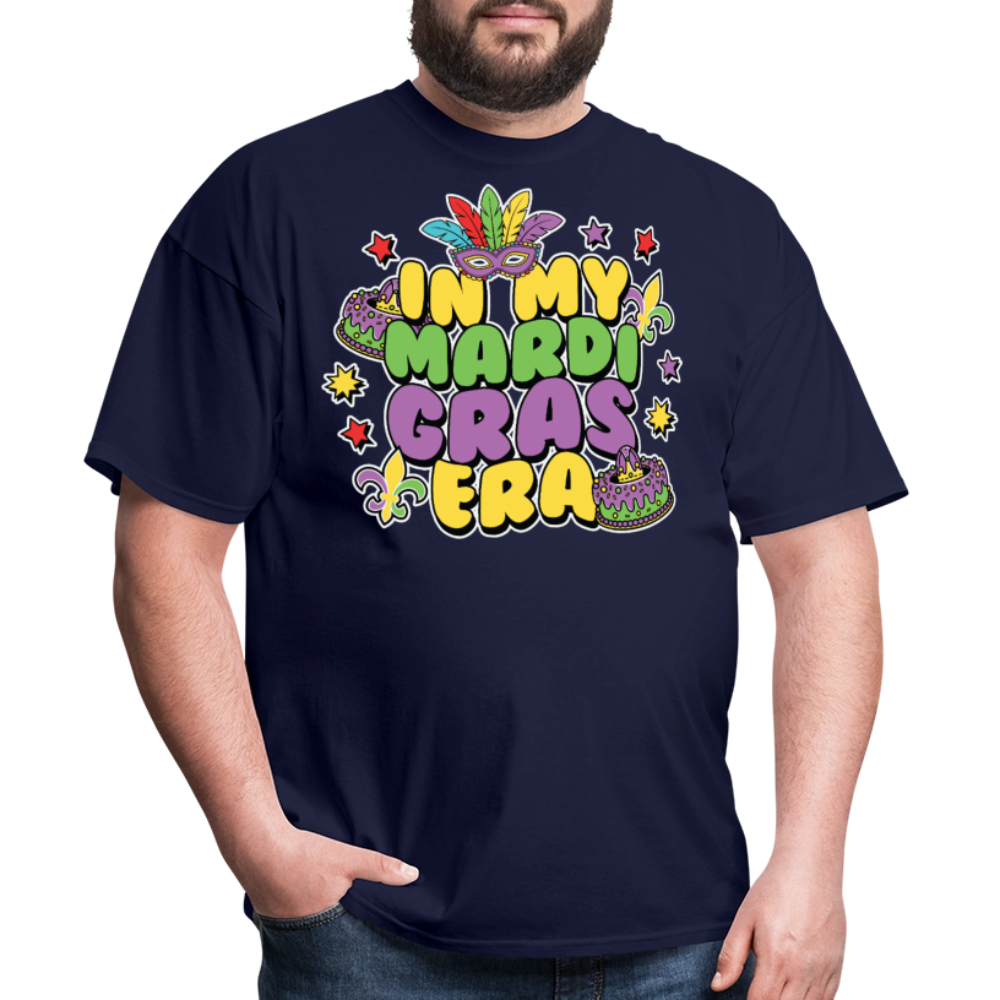 In My Mardi Gras Era Tee For Festival Goers Colorful Mardi Gras Party T-shirt - navy