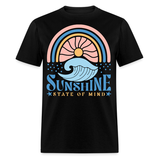 Retro Sunshine Boho Beach Vibe Summer T-shirt - black
