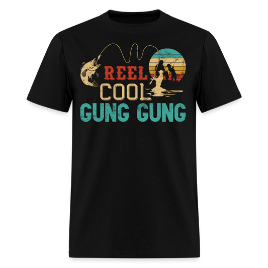 Reel Cool Gung Gung Fishing Gifts For Asian Grandfathers T-shirt - black