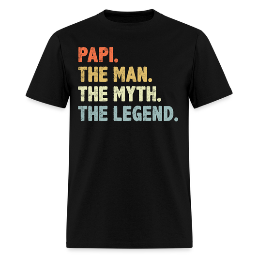 Retro Papi The Man The Myth The Legend T-shirt - black