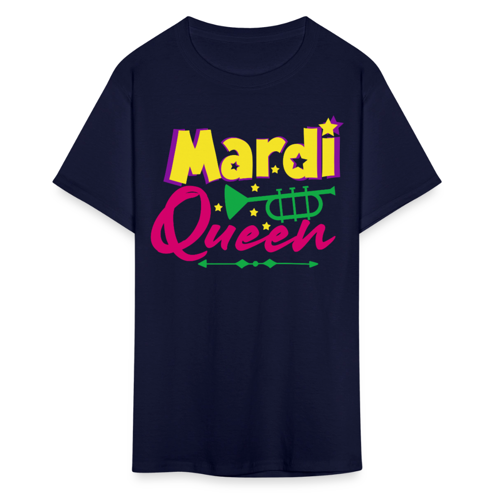 Mardi Gras Queen Shirt For Women Festival T-shirt - navy