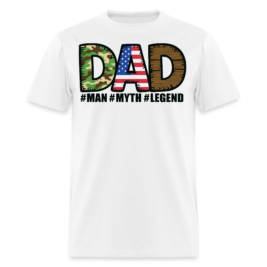 Patriotic Dad Tee For Father’s Day T-shirt - white