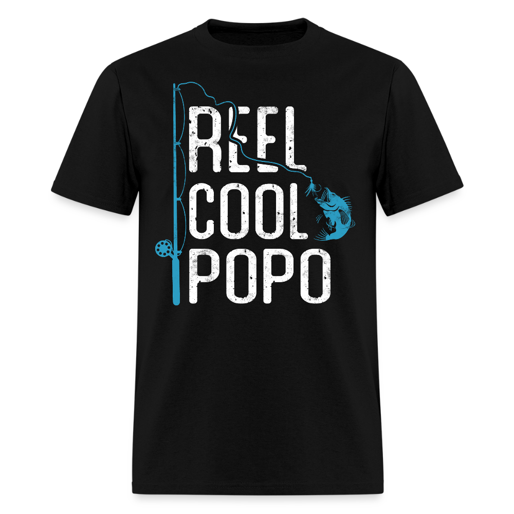 Reel Cool Popo Fishing Father’s Day T-shirt - black