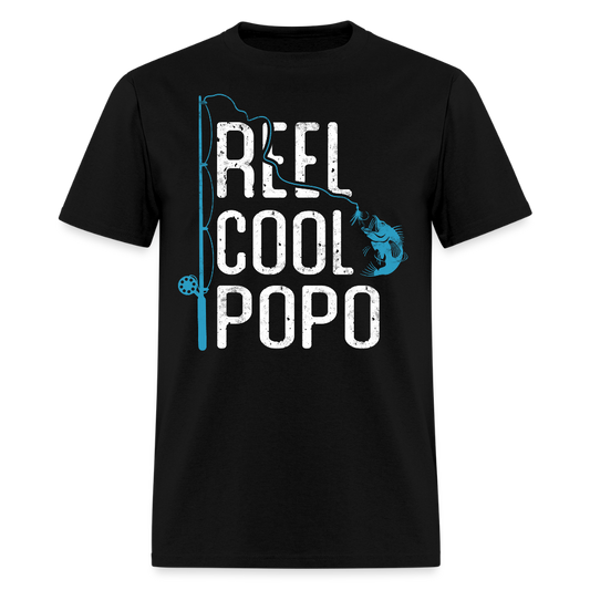 Reel Cool Popo Fishing Father’s Day T-shirt - black
