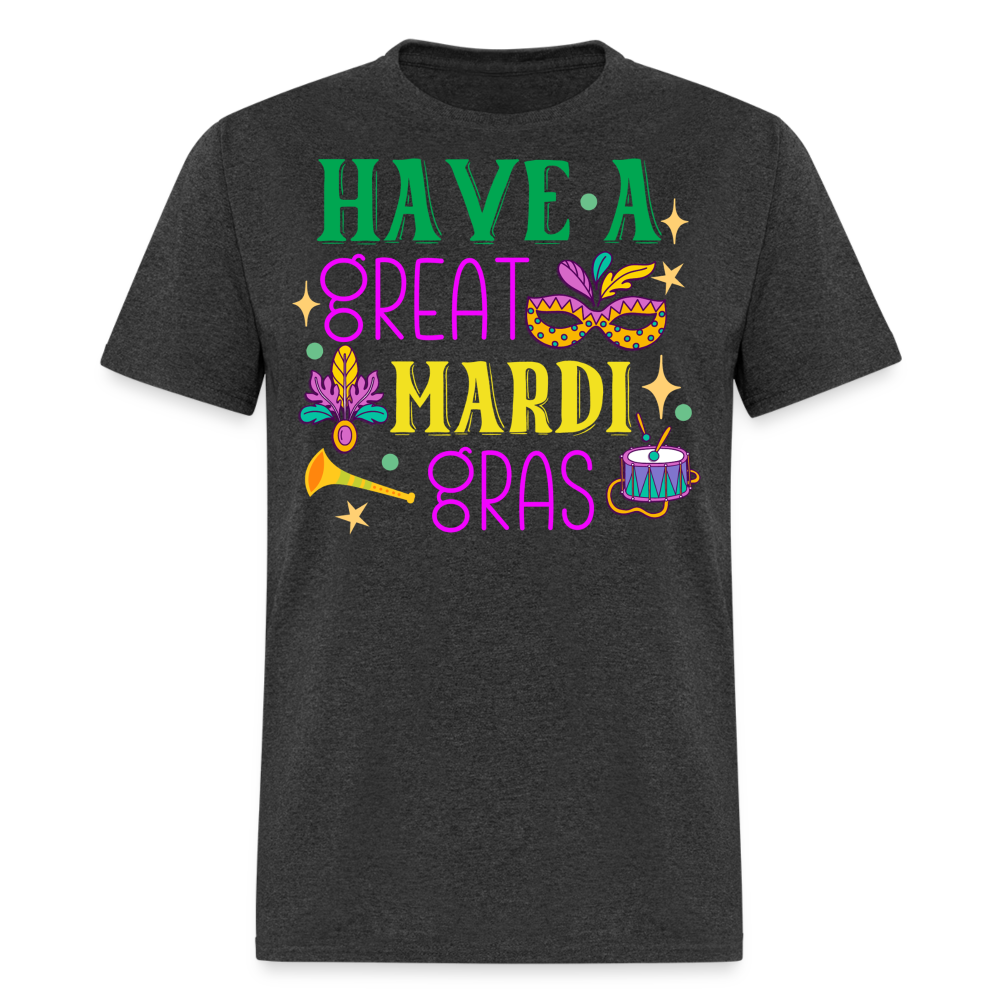 Louisiana Carnival Celebration Tee Have a great Mardi Gras T-shirt - heather black