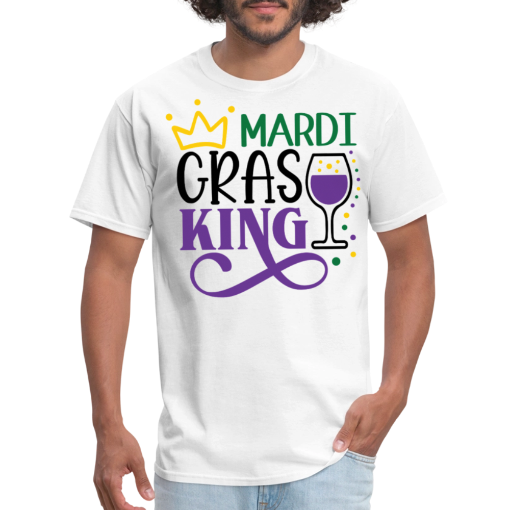 Funny Mardi Gras Party Outfit for Guys Mardi Gras Drinking T-shirt - white