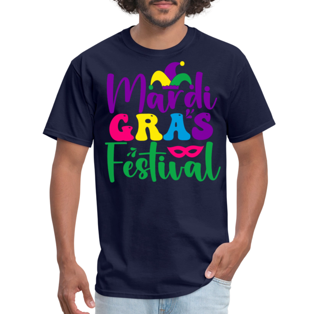 Funny and Stylish Mardi Gras Celebration Unisex T-shirt - navy