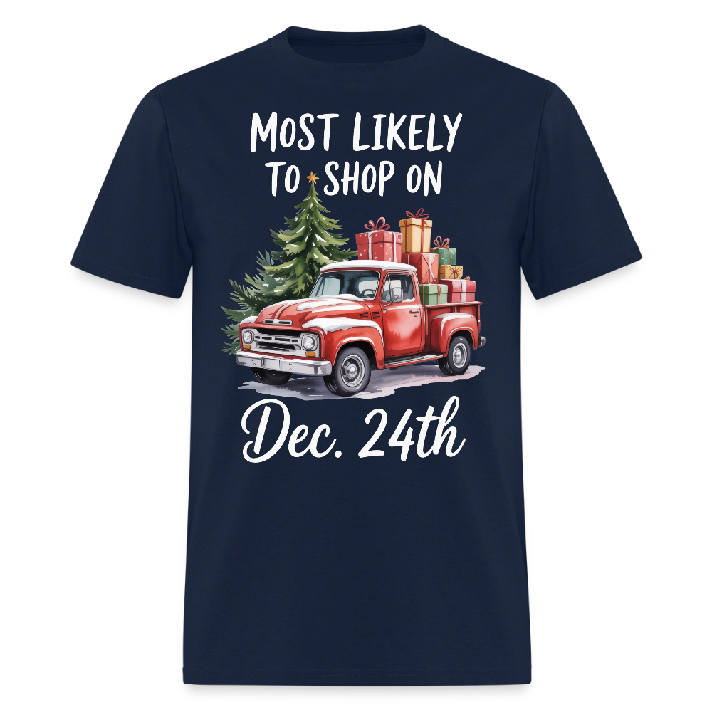 Last Minute Christmas Shopping T-Shirt - navy
