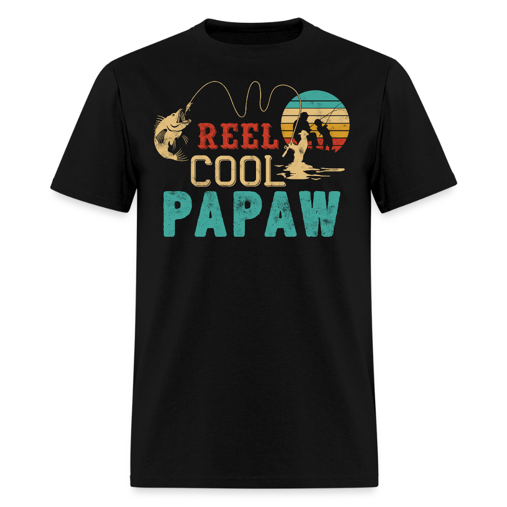 Reel Cool Fishing Gifts For Papaw T-shirt - black