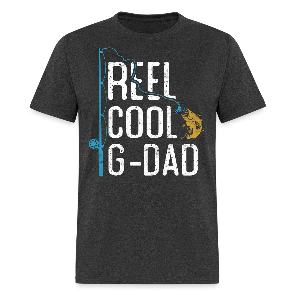 Reel Cool G-Dad Fishing Father's Day Gift T-shirt - heather black