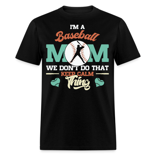 Baseball Mom Gift Ideas For Mother's Day T-shirt - black