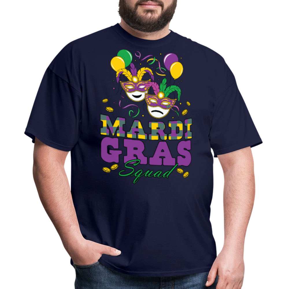 Matching Mardi Gras Squad Shirts For Friends Funny Mardi Gras T-shirt - navy