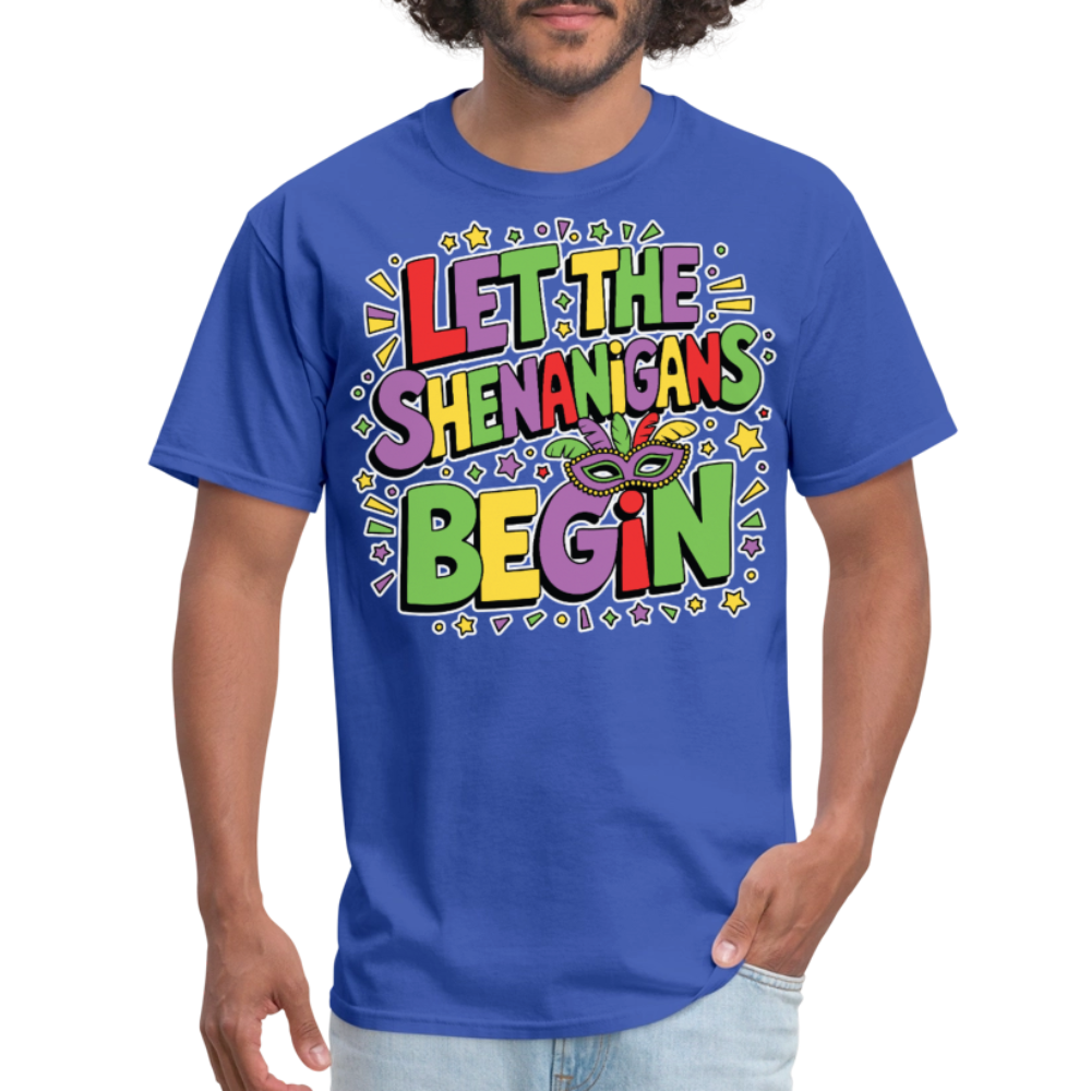 Masquerade Theme Party Outfit Let the Shenanigans Begin Classic T-Shirt - royal blue