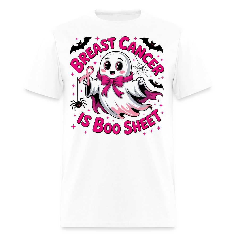 Breast Cancer Is Boo Sheet Ghost T-Shirt - white