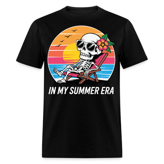 In My Summer Era Retro Beach Skeleton T-shirt - black