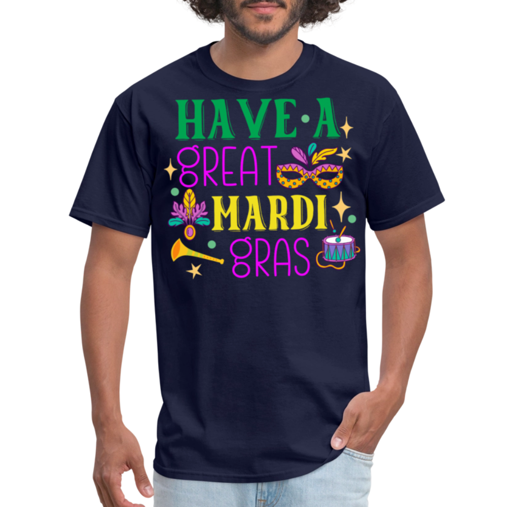 Louisiana Carnival Celebration Tee Have a great Mardi Gras T-shirt - navy